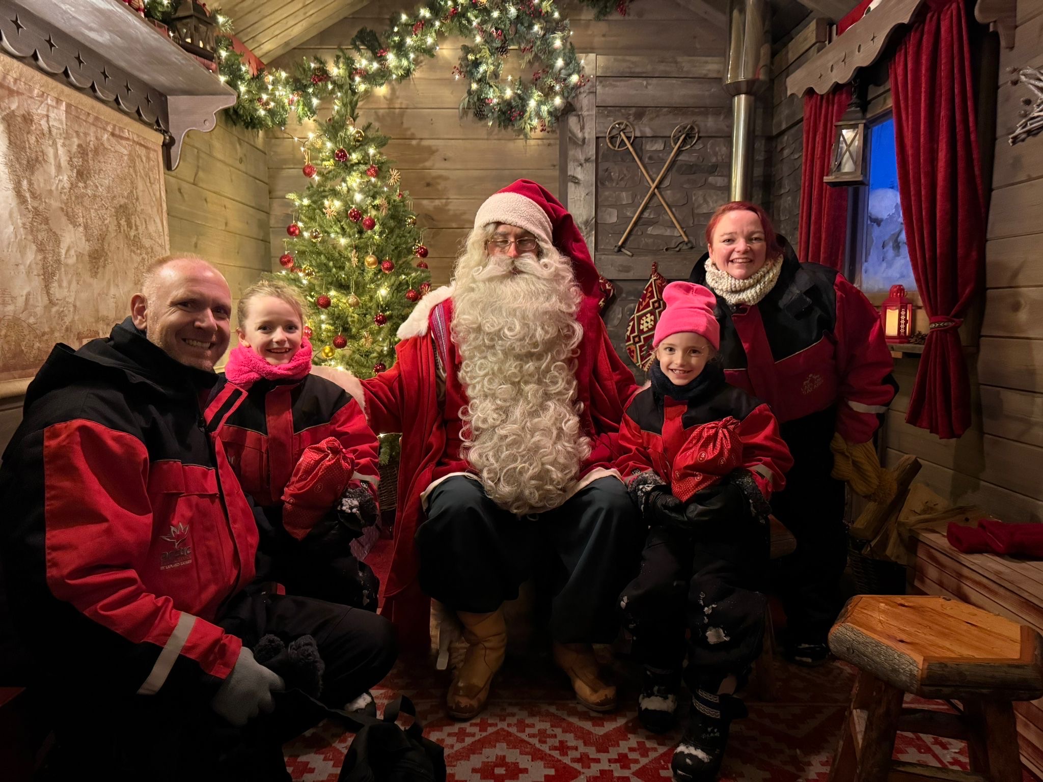 Tim with family at Santa's grotto